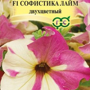 Петуния Софистика лайм двухцветный 4шт. гранул. пробирка серия элитная клумба